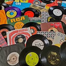 pile of vinyl records